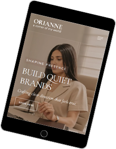 Website on tablet